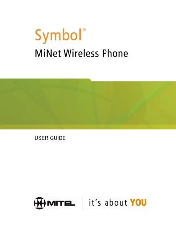 Symbol MiNET Wireless Phone (SX-200 EL/ML) - Mitel Edocs