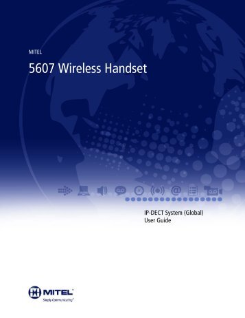 5607 Wireless Handset - Mitel Edocs