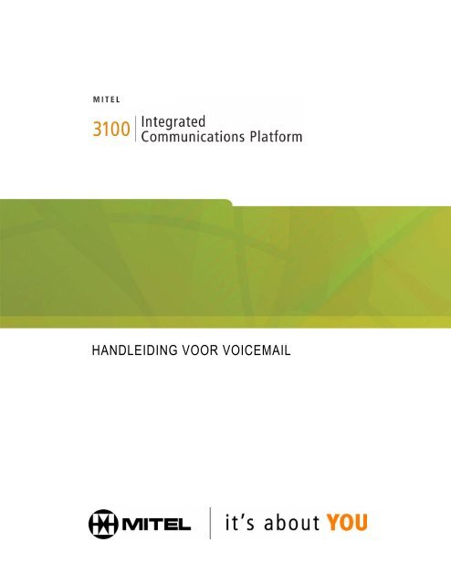 HANDLEIDING VOOR VOICEMAIL - Mitel Edocs