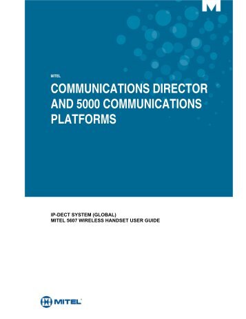 COMMUNICATIONS DIRECTOR AND 5000 ... - Mitel Edocs