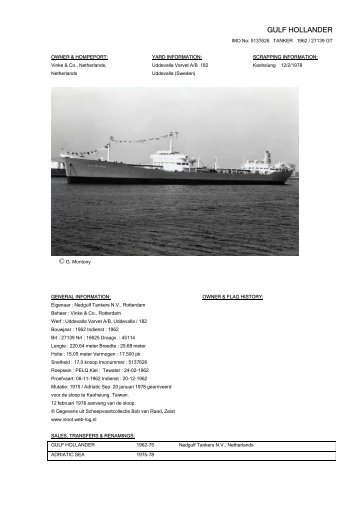 GULF HOLLANDER - Cargo Vessels International