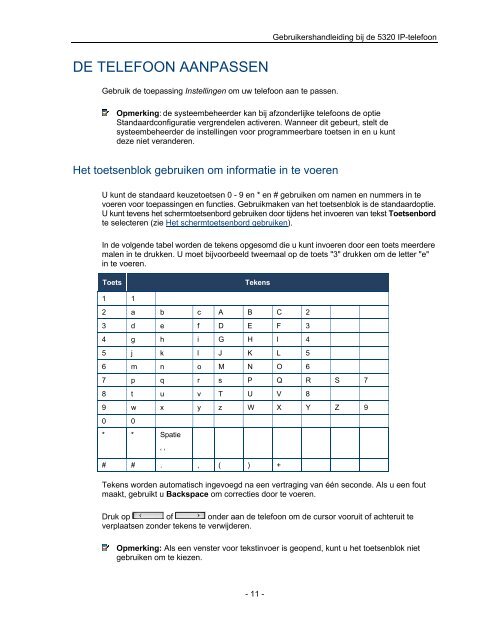 5320 IP-telefoon Gebruikershandleiding - Mitel Edocs