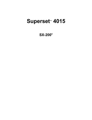 Superset 4015 - Mitel Edocs