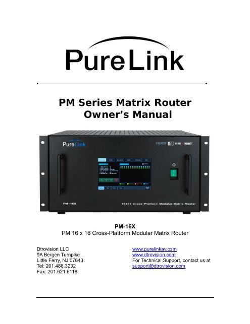 PM Series Matrix Router User Manual_Rev_02_120815.pdf - AV-iQ