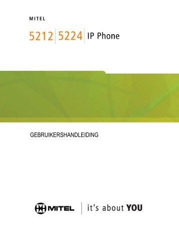 5212/5224 IP-telefoon Gebruikershandleiding - Mitel Edocs