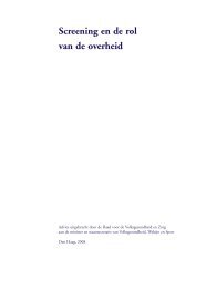 Screening en de rol van de overheid - Rvz