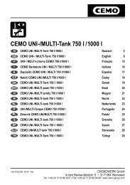 CEMO UNI-/MULTI-Tank 750 l /1000 l - Chameoxx