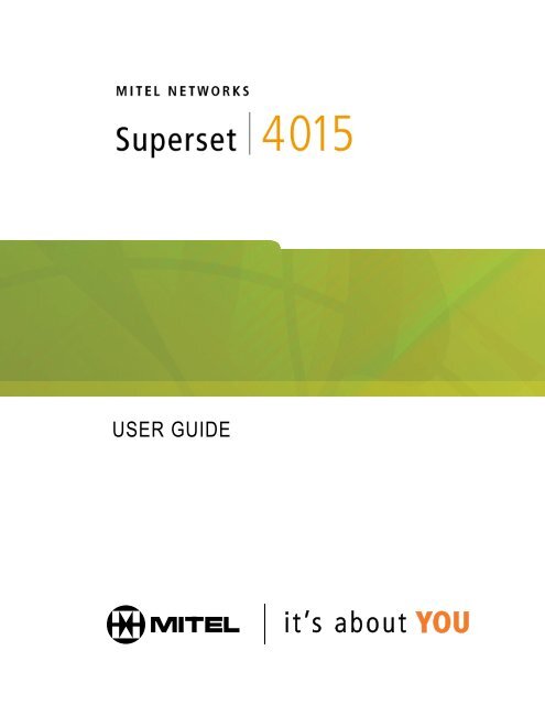 Superset 4015 - Mitel Edocs