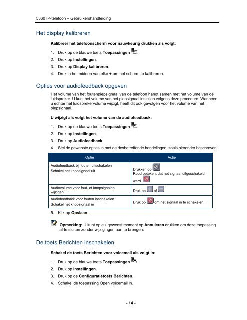 5360 IP-telefoon – Gebruikershandleiding - Mitel Edocs