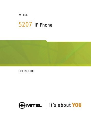 5207 IP Phone User Guide - Mitel Edocs