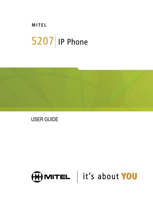 5207 IP Phone User Guide - Mitel Edocs