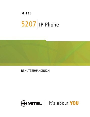 5207 IP Benutzerhandbuch - Mitel Edocs