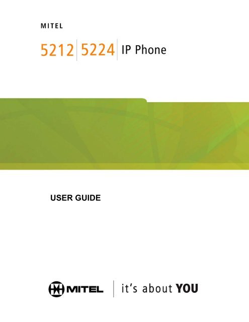 User Guide for the Mitel 5212/5224 IP Phones