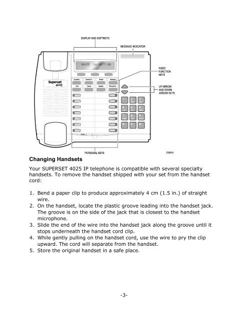 4025 IP Phone - Mitel Edocs