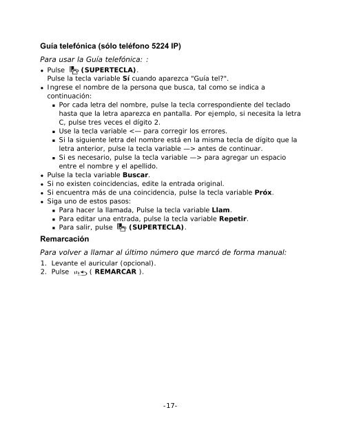 5212/5224 IP Phone Guía de Usuario - Mitel Edocs