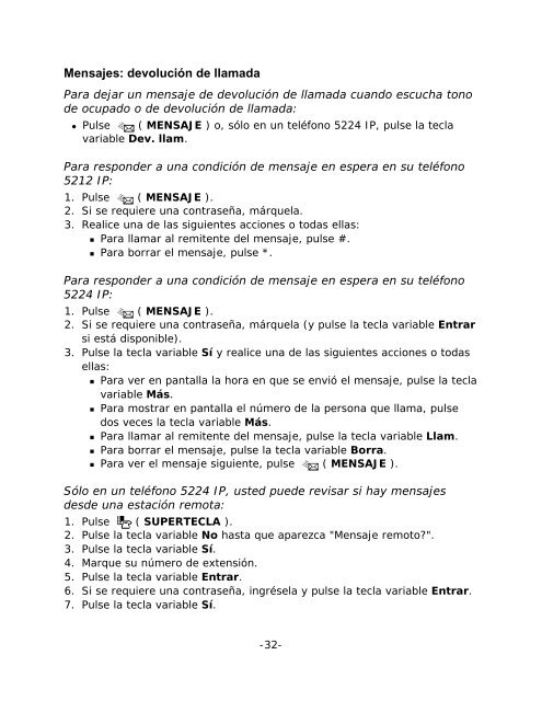 5212/5224 IP Phone Guía de Usuario - Mitel Edocs