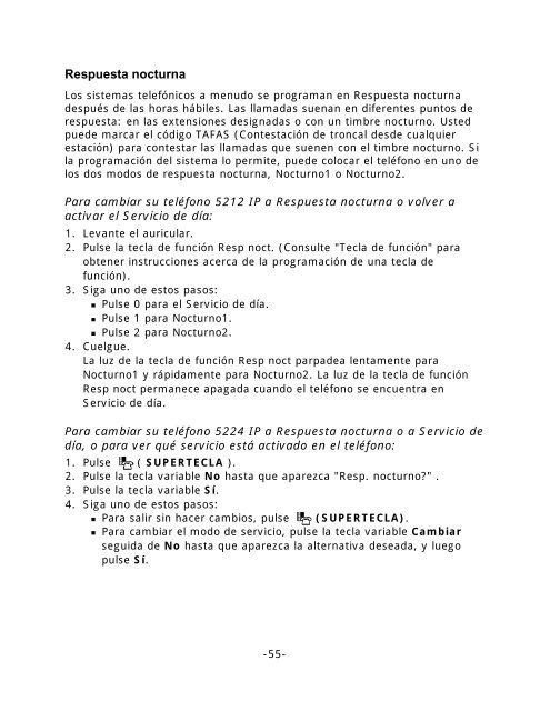 5212/5224 IP Phone Guía de Usuario - Mitel Edocs