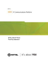 MITEL 5340 IP Phone Float Key Addendum - Mitel Edocs