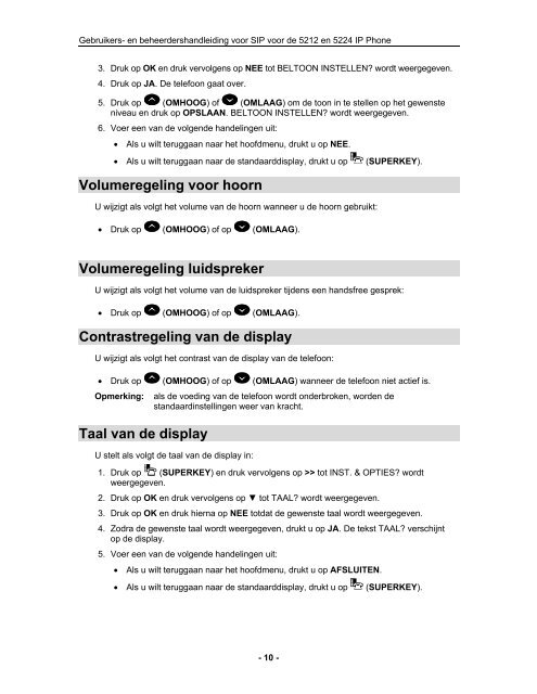 Gebruikers- en beheerdershandleiding voor SIP - Mitel Edocs