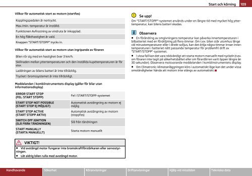 ŠKODA Yeti INSTRUKTIONSBOK - Media Portal - Škoda Auto