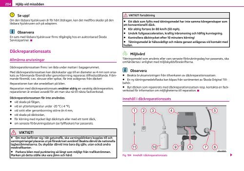 ŠKODA Yeti INSTRUKTIONSBOK - Media Portal - Škoda Auto