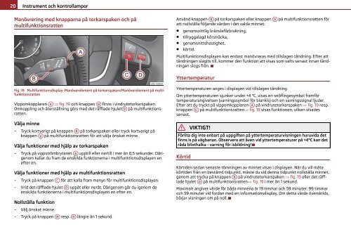 ŠKODA Yeti INSTRUKTIONSBOK - Media Portal - Škoda Auto