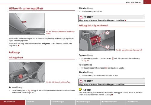 ŠKODA Yeti INSTRUKTIONSBOK - Media Portal - Škoda Auto