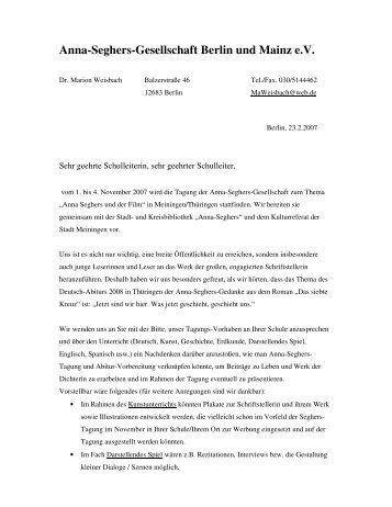 Anna-Seghers-Gesellschaft Berlin und Mainz e.V.