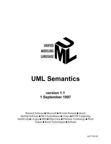 UML Semantics, version 1.1 - Ptolemy Project