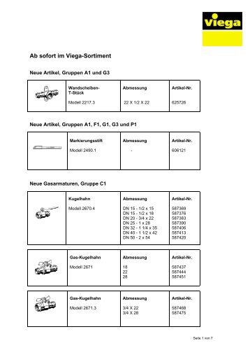 Viega neu im Sortiment - Architect24.eu