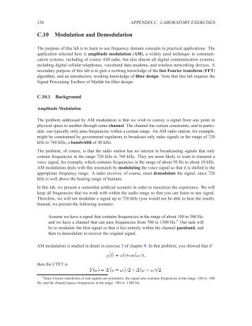 C.10 Modulation and Demodulation