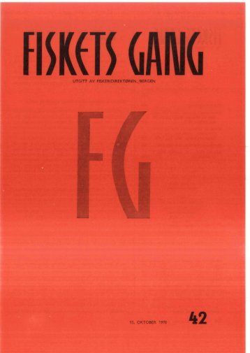Fiskets Gang. Nr. 42-1970. 56. årgang