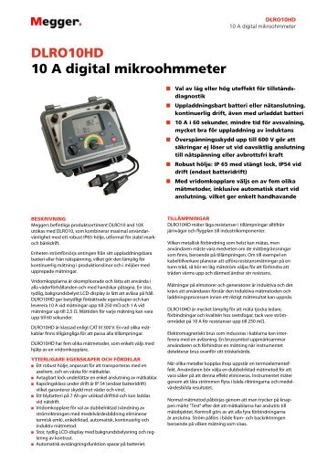 DLRO10HD 10 A digital mikroohmmeter