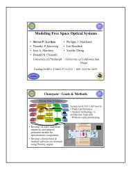 Modeling Free Space Optical Systems