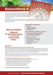 BiobasedWorld at - Achema