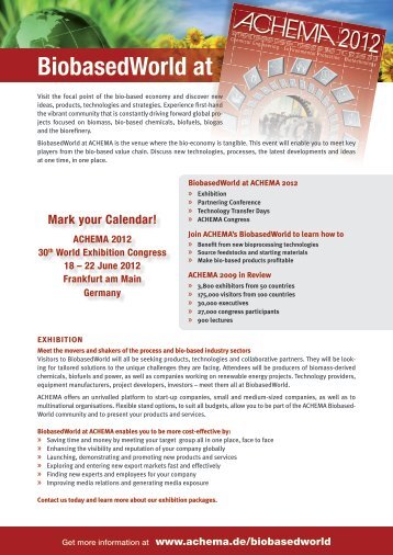 BiobasedWorld at - Achema