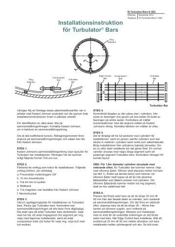 Installationsinstruktion för Turbulator® Bars - Kadant Inc.