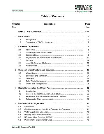 Table of Contents - GANGAPEDIA