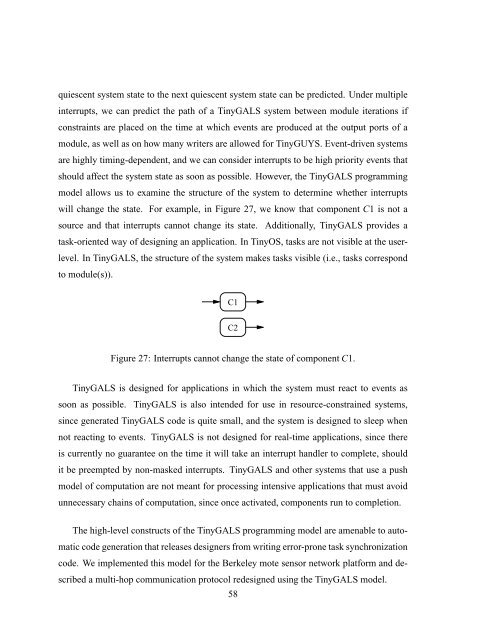 Design and Implementation of TinyGALS: A Programming Model for ...