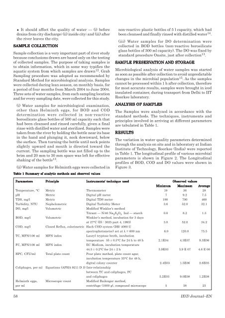 Quantitative Study on Microbial Pollution of River ... - GANGAPEDIA