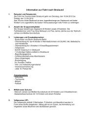 Information zur Fahrt nach Stralsund - Kastanienbaum-Grundschule