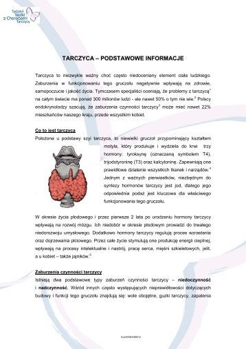 podstawowe informacje na temat tarczycy - Social Media Release