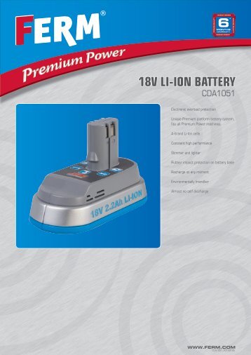 18V LI-ION Battery - FERM.com