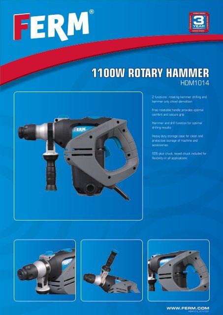 1100W ROTARY HAMMER - Tracon