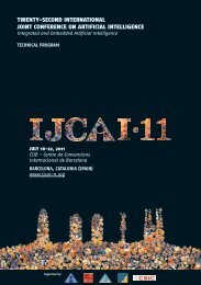 twenty-second international joint conference on artificial ... - ijcai-11