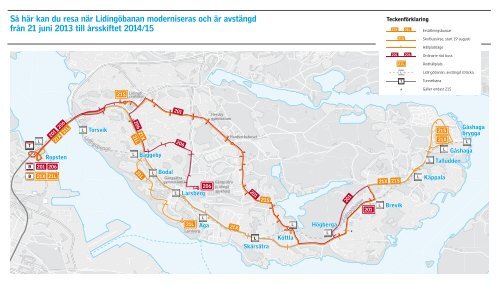 Bussar ersätter Lidingöbanan 21 juni till årsskiftet 2014/2015 - SL
