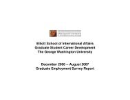 Employment Results - Elliott School of International Affairs - The ...