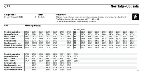 677 Norrtälje–Uppsala - SL