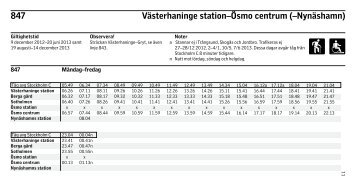 847 Västerhaninge station–Ösmo centrum (–Nynäshamn) - SL