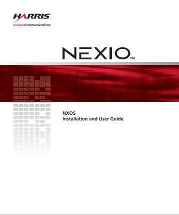 NEXIO NXOS Installation and User Guide - Biznine.com